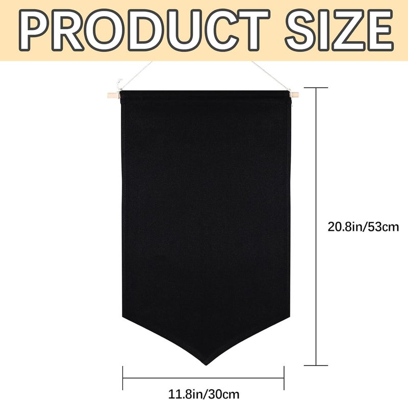 OKBA 3 PCS Canvas Banners Wall Hanging Brooch Jewelry Storage Case Stand Enamel Pin Display, Sublimation blank Banner,Holder Earrings Necklace Pin Collection Organizer - Image 4